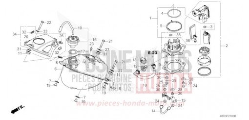 FUEL TANK (CRF250R) CRF250RL de 2020